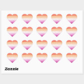 Lesbischer Pride Pink Glitzer Gradient Sparkle Herz-Aufkleber (Blatt)