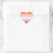 Lesbischer Pride Pink Glitzer Gradient Sparkle Herz-Aufkleber (Tasche)