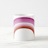 Lesbischer Pride Pink Rainbow Flag Monogram Kaffeetasse (Mittel)