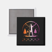 Lesbischer Pride Subtle Lgbtq Snowboarden Winter O Magnet (Vorderseite/Rückseite)