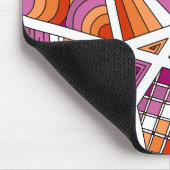Lesbischer Pride Zen Doodle Abstrakt Modernes Rosa Mousepad (Ecke)