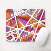 Lesbischer Pride Zen Doodle Abstrakt Modernes Rosa Mousepad (Mit Mouse)