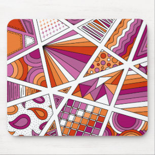 Lesbischer Pride Zen Doodle Abstrakt Modernes Rosa Mousepad
