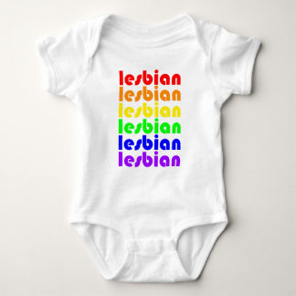 Lesbischer Regenbogen Baby Strampler
