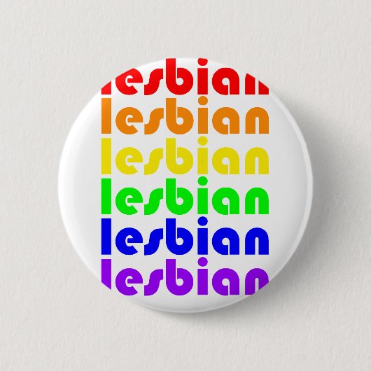 Lesbischer Regenbogen Button (Vorderseite)