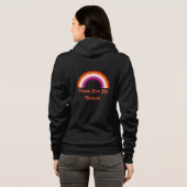 Lesbischer Regenbogen  Hoodie (Schwarz voll)