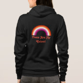 Lesbischer Regenbogen  Hoodie (Rückseite)