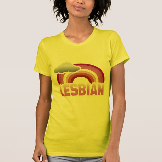 LESBISCHER REGENBOGEN T-Shirt (Vorderseite)