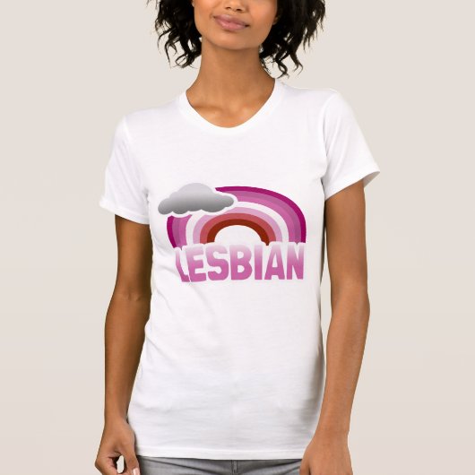 LESBISCHER REGENBOGEN T-Shirt (Vorderseite)