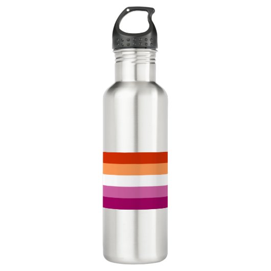 Lesbischer Stolz Edelstahlflasche (Vorderseite)