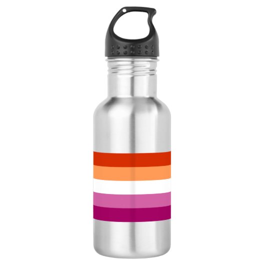 Lesbischer Stolz Edelstahlflasche (Vorderseite)