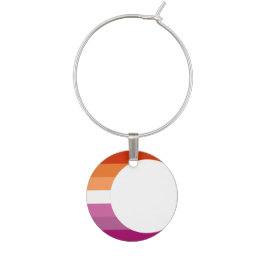 Lesbischer Stolz Flag Crescent Moon Weingarten Glasmarker