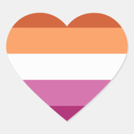 Lesbischer Stolz Flag Farben Herzsticker Herz-Aufkleber