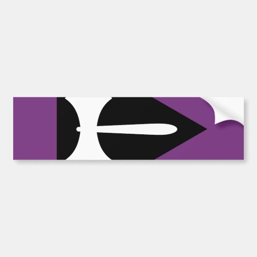 Lesbischer Stolz-Flag Lila Ax Autoaufkleber (Vorne)