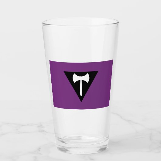 Lesbischer Stolz-Flag Lila Ax Glas (Vorderseite)