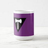 Lesbischer Stolz-Flag Lila Ax Kaffeetasse (Mittel)