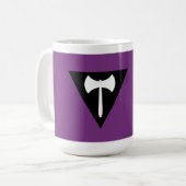 Lesbischer Stolz-Flag Lila Ax Kaffeetasse (Vorderseite Links)