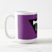 Lesbischer Stolz-Flag Lila Ax Kaffeetasse (Links)