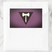 Lesbischer Stolz-Flag Lila Ax Rechteckiger Aufkleber (Tasche)