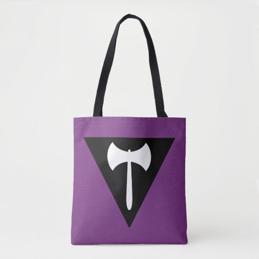 Lesbischer Stolz-Flag Lila Ax Tasche (Vorderseite)