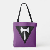 Lesbischer Stolz-Flag Lila Ax Tasche (Rückseite)