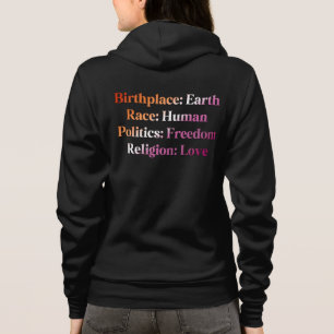 Lesbischer Stolz - Geburtsort: Erde. Rasse: Mensch Hoodie