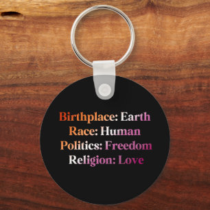 Lesbischer Stolz - Geburtsort: Erde. Rasse: Mensch Schlüsselanhänger
