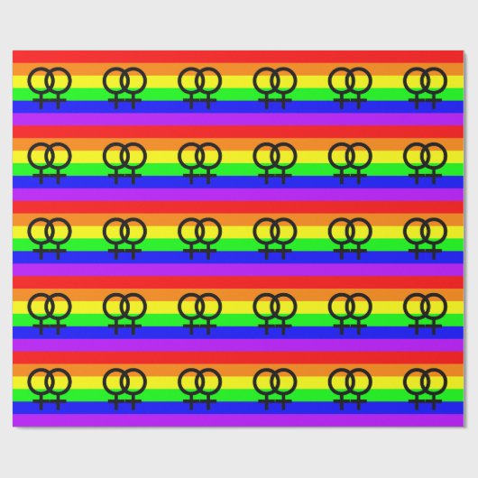 Lesbischer Stolz Geschenkpapier (Flach)