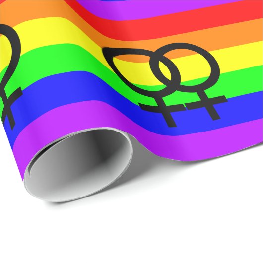 Lesbischer Stolz Geschenkpapier (Rolleneckpunkt)