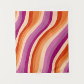 Lesbischer Stolz handgefertigt farbenfroher rosa S Wandteppich (Vorderseite)