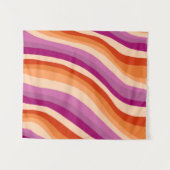 Lesbischer Stolz handgefertigt farbenfroher rosa S Wandteppich (Vorderseite (Horizontal))