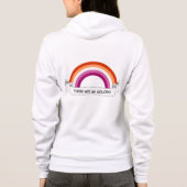 Lesbischer Stolz Regenbogen Hoodie (Rückseite)