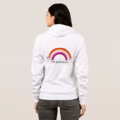 Lesbischer Stolz Regenbogen Hoodie (Schwarz voll)