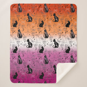 Lesbischer Stolz Schwarze Katze - Mystische Hexe Sherpadecke