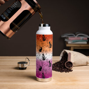 Lesbischer Stolz Schwarze Katze - Mystische Hexere Trinkflasche