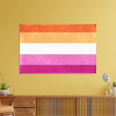 Lesbischer Stolz und Support Flag Farben Kunst Leinwanddruck (Insitu (Wohnzimmer))