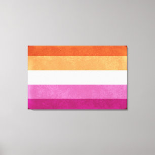 Lesbischer Stolz und Support Flag Farben Kunst Leinwanddruck