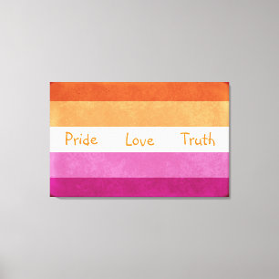 Lesbischer Stolz und Support Flag Farben Leinwand