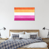 Lesbischer Stolz und Support Flag Farben Leinwand (Insitu (Schlafzimmer))