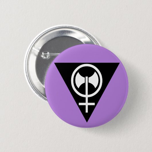 Lesbischer Stolzknopf - Lavendel Button (Vorne & Hinten)