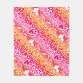 Lesbischer Sunset Pride Squiggle Fleecedecke (Vorderseite)