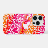 Lesbischer Sunset Pride Squiggle iPhone Hülle (Rückseite (Horizontal))