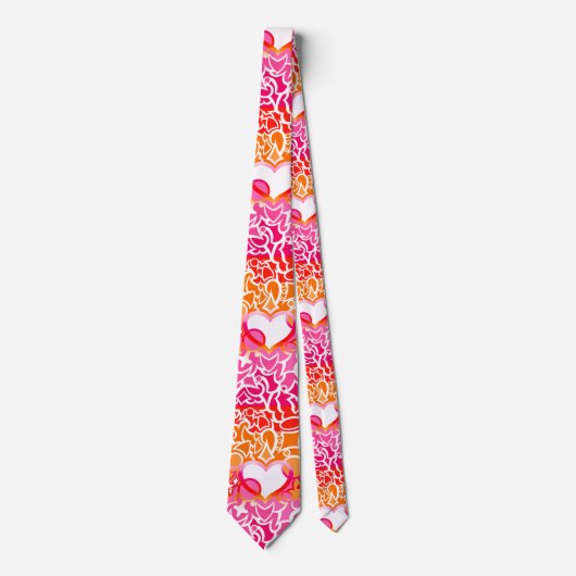 Lesbischer Sunset Pride Squiggle Krawatte (Vorderseite)