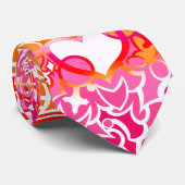 Lesbischer Sunset Pride Squiggle Krawatte (Gerollt)
