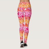 Lesbischer Sunset Pride Squiggle Leggings (Rückseite)