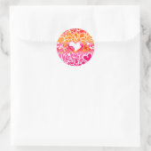Lesbischer Sunset Pride Squiggle Runder Aufkleber (Tasche)