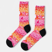 Lesbischer Sunset Pride Squiggle Socken (Linkes Detail)