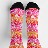 Lesbischer Sunset Pride Squiggle Socken (Oben)