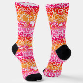 Lesbischer Sunset Pride Squiggle Socken (Gewinkelt)