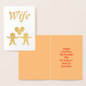 Lesbischer Weihnachtsgingerbrot Ladys Couple Ehefr Folienkarte (Anzeige)